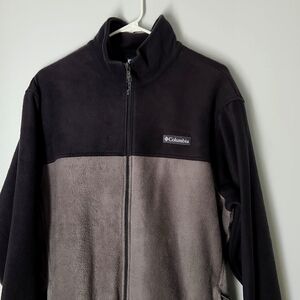 Columbia mock neck full zip sweater fleece Large color blocked